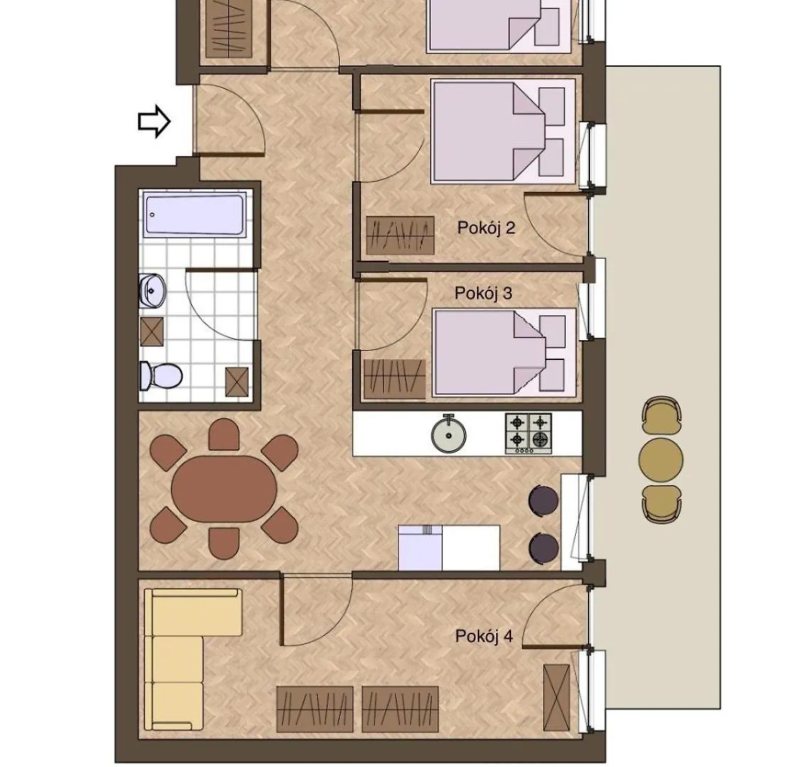 Ubytování v soukromí Citystay Apartament Modern 5 Min Plaza! Sopoty